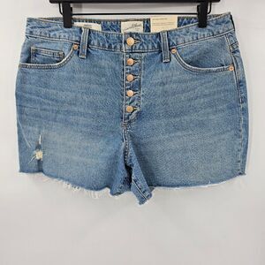 Nwt Universal thread vintage midi stretch 12 denim jean shorts buttonfly